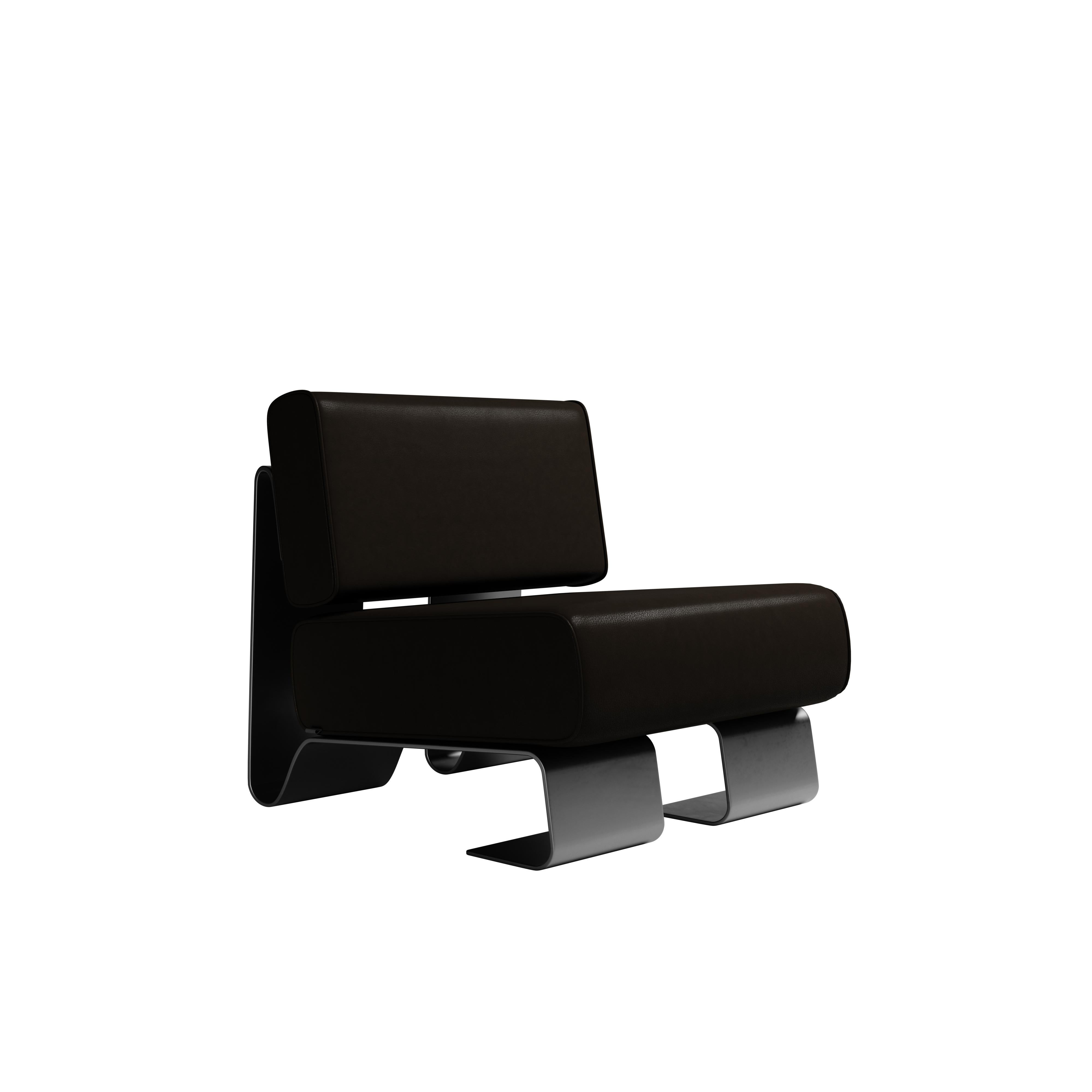 Rushmore-Sessel aus Messing und Leder von Porus Studio, 21. Jahrhundert im Angebot 4