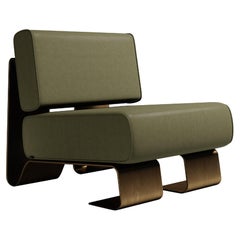 Sillón Rushmore Siglo XXI Cuero latonado Hecho en Portugal por Porus Studio