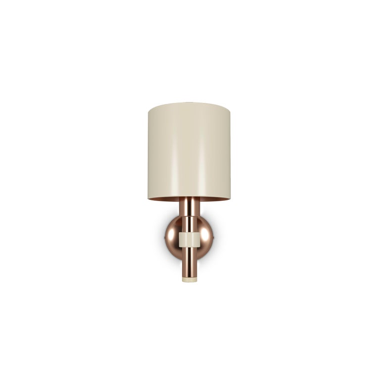 Contemporary 21st Century Salamanca Wall Lamp Aluminium Brass For Sale