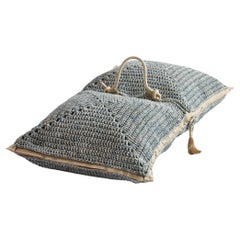 21st Century Sand-Blau Outdoor Indoor Handmade Bodenkissen 21st Century Sand-Blau Outdoor Indoor Handmade Bodenkissen