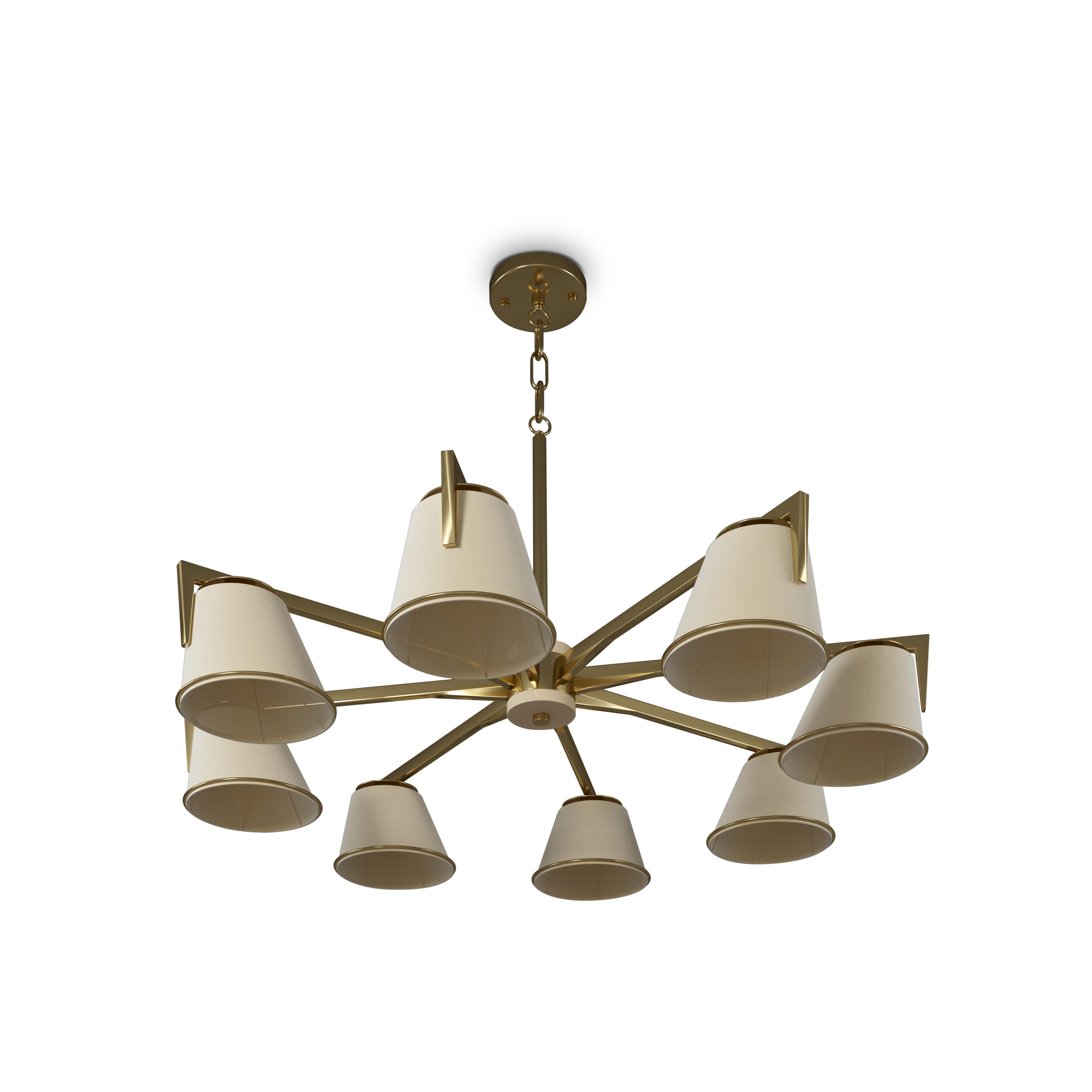 21st Century Santos Suspension Lamp Brass by Creativemary For Sale 4