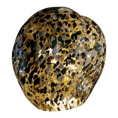 21st Century Sasso Table Lamp in Concrete/Grey/Straw-Yellow by Mimmo Rotella