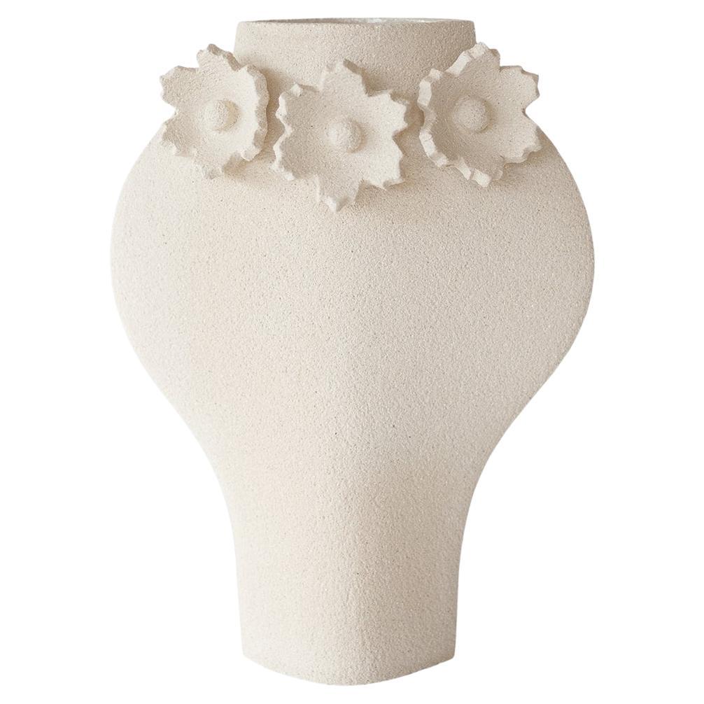 21st Century ‘Sculptural Flowers - Dal', Ceramic Vase, Handcrafted in France For Sale