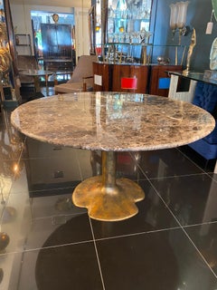 21st Century Sculptural Gilded Bronze and Marble Centre Table