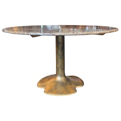 21st Century Sculptural Gilded Bronze and Marble Centre Table