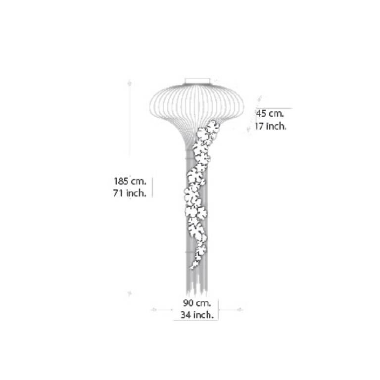 Lustre moderne et sculptural du 21e siècle en chrome et acier, fait à la main en vente 13