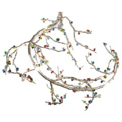 21st Century Sculptural Modern Handmade Pendant Led Lamp. Chandelier