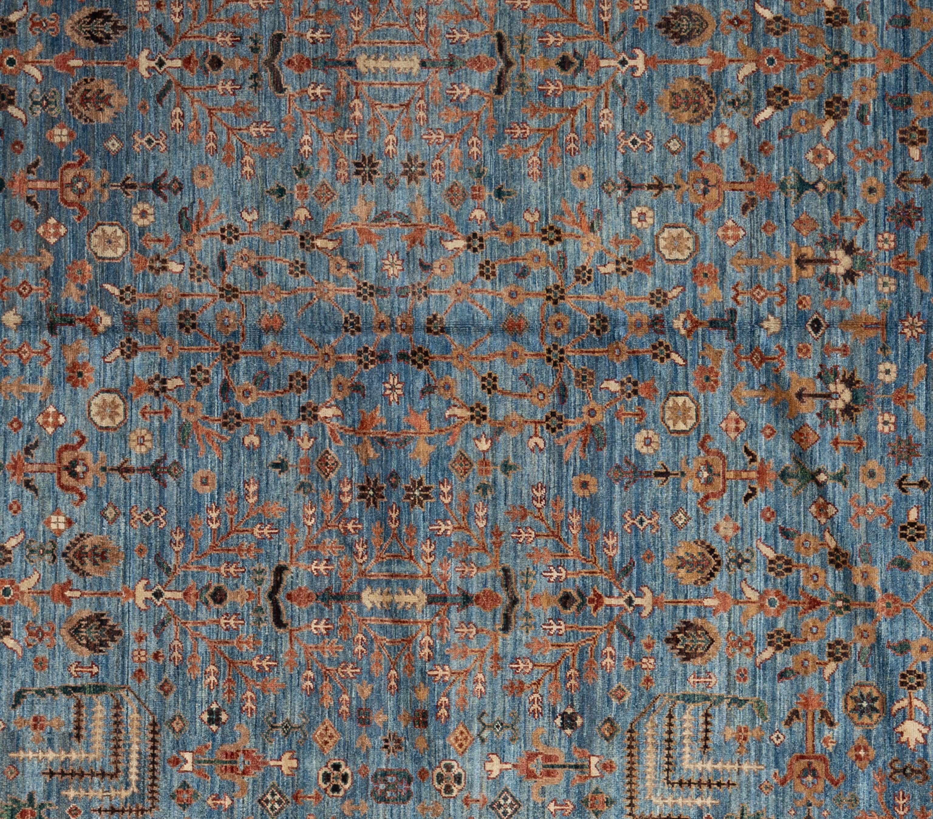  Elevate your space with timeless elegance and rich cultural heritage embodied in our exquisite Serapi rug. Handcrafted with precision and care by skilled artisans, each rug boasts intricate geometric motifs and vibrant hues, adding warmth and