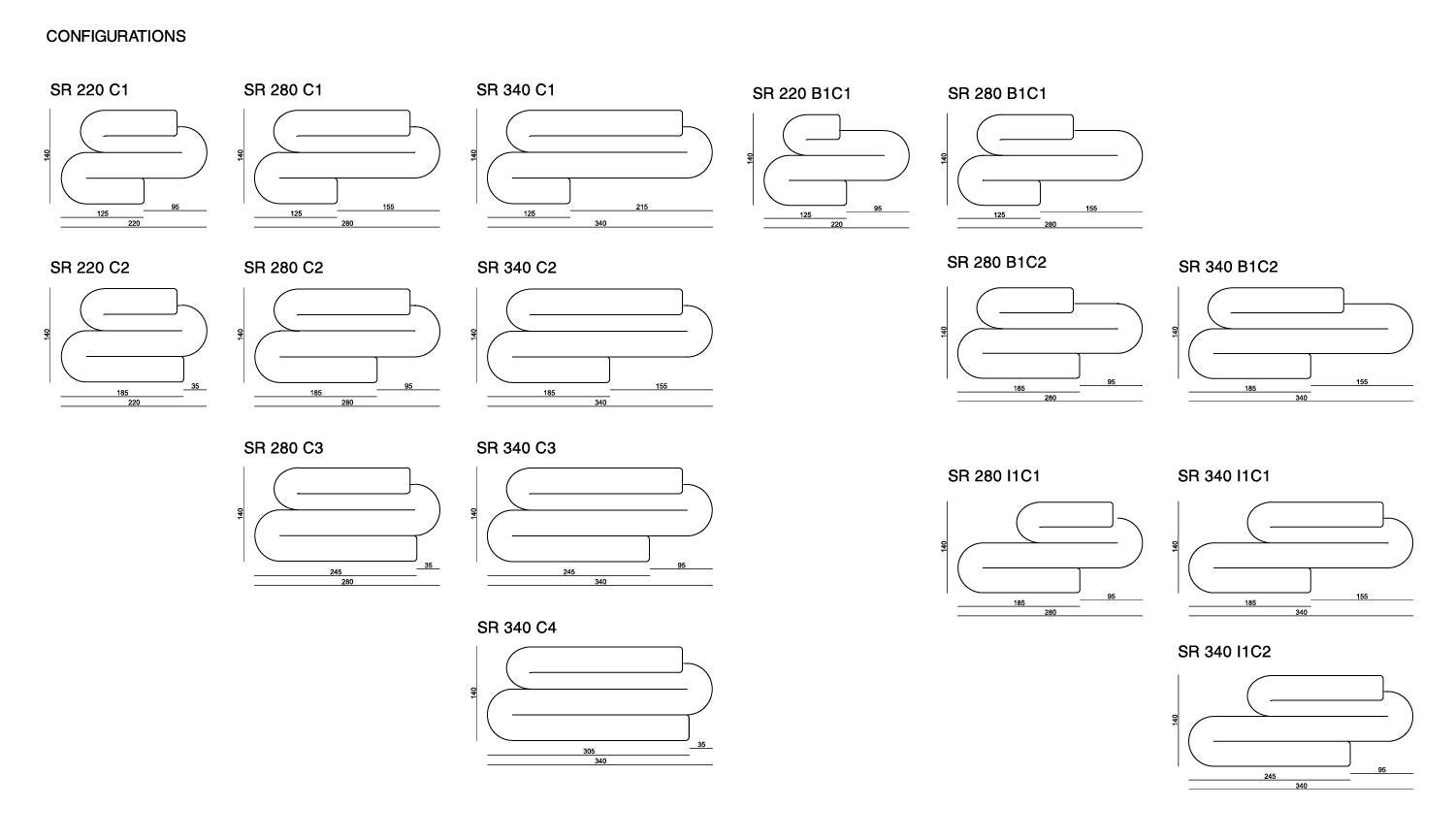 Metal 21st Century Serpentine Curved Modular System Sofa by Christophe de la Fontaine For Sale