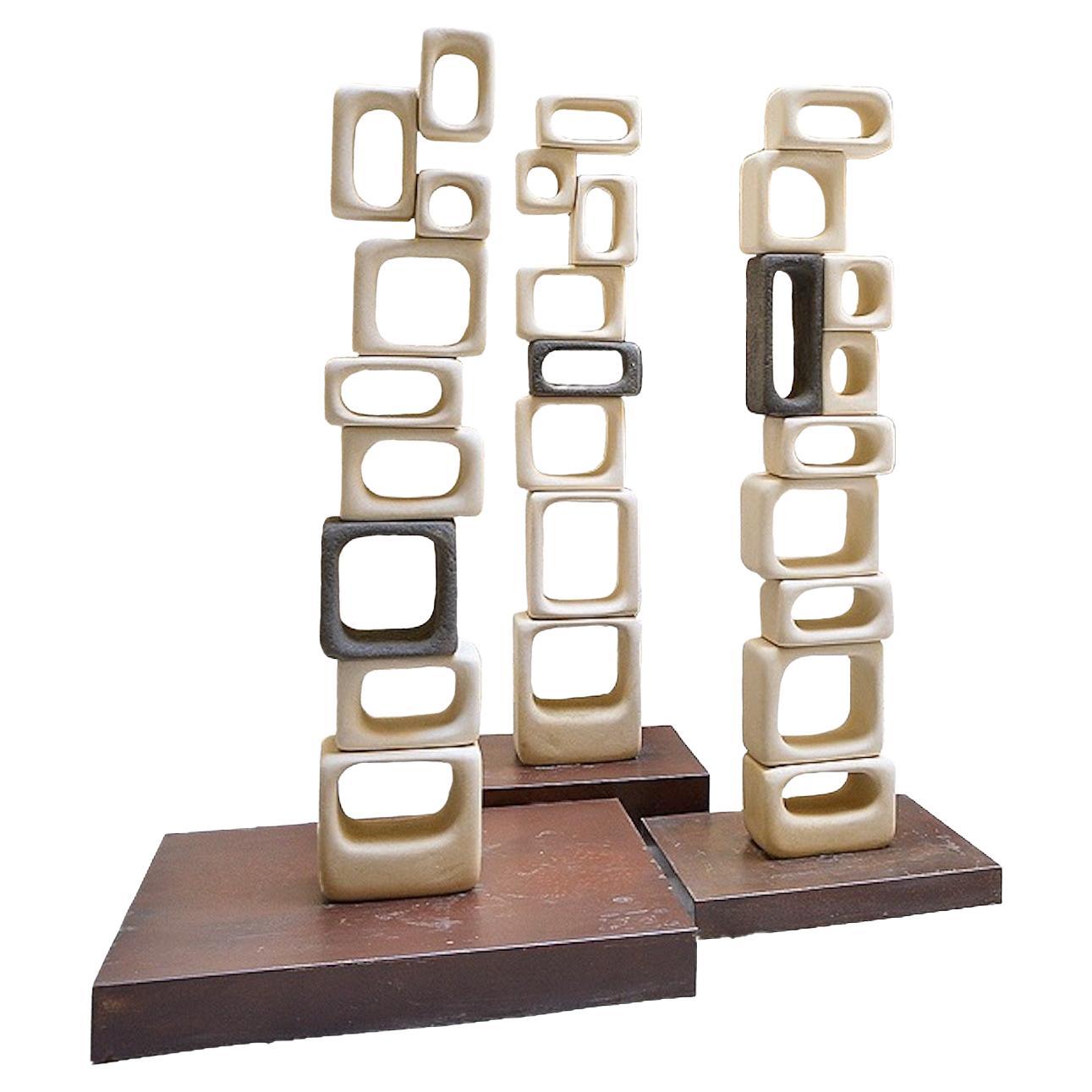 21st Century Set of 3 Abstract Sculptures Niura by Renzo Buttazzo For Sale