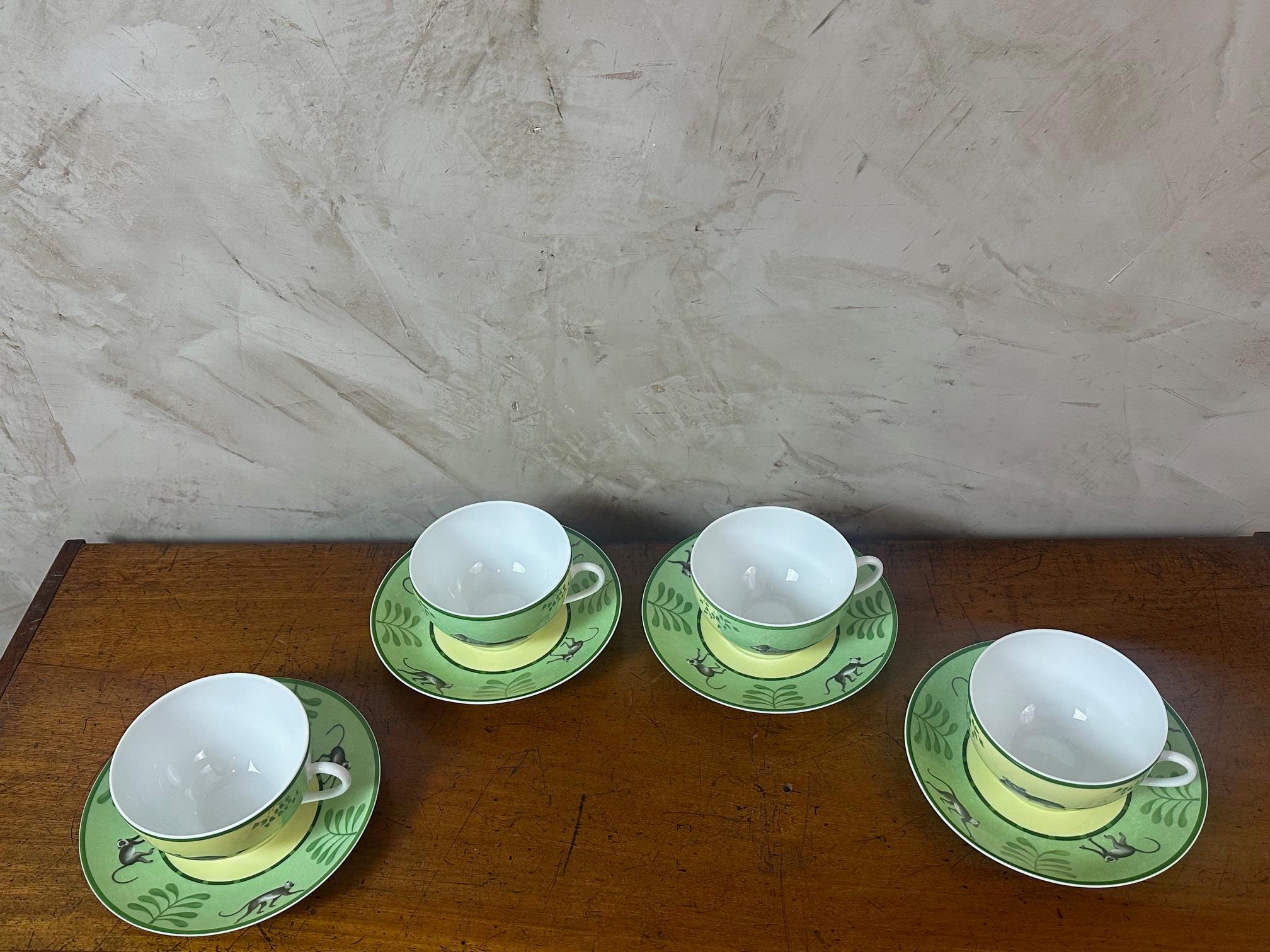 21st century Set of Four Tea Cups by Hermes 10