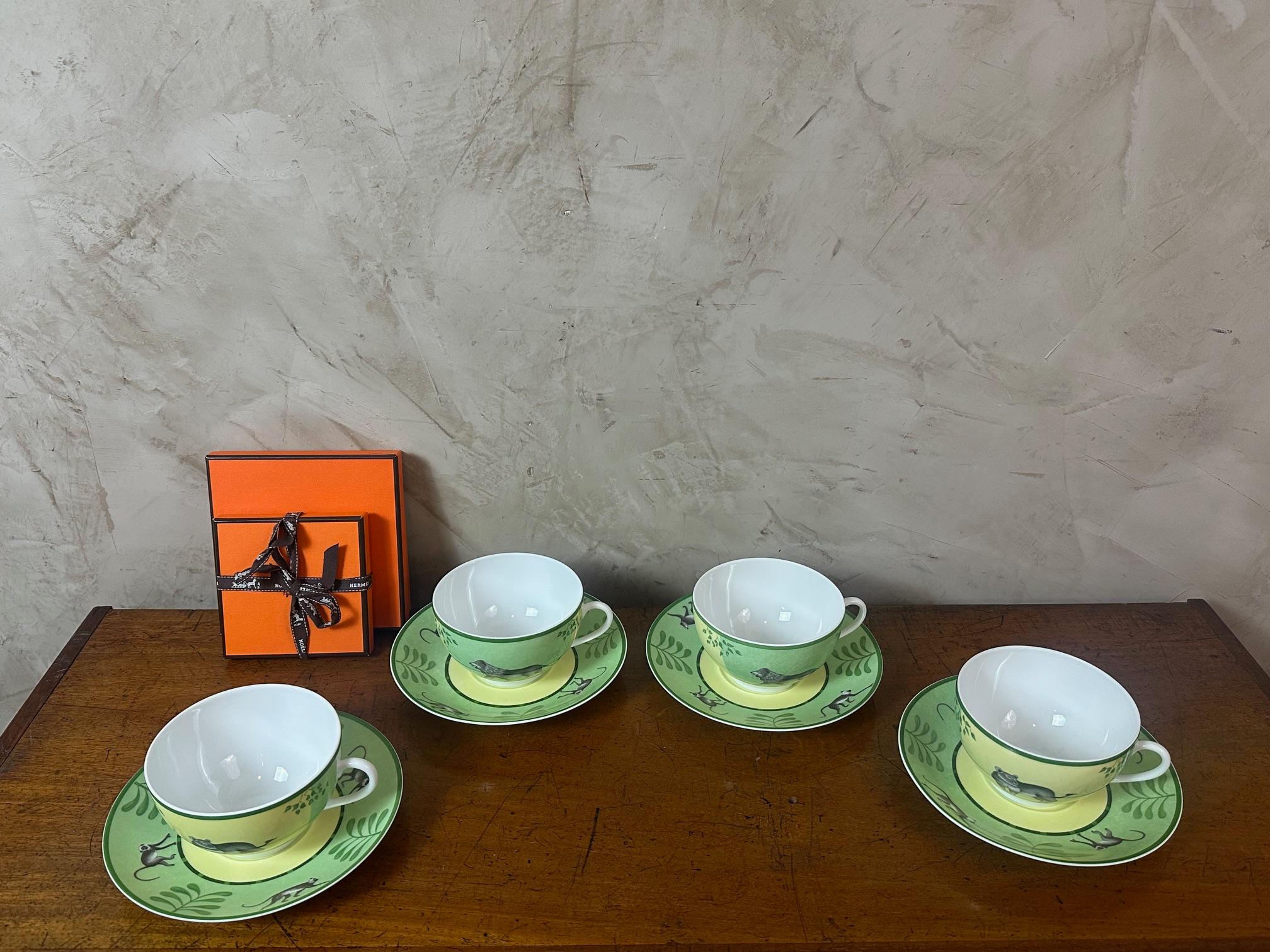21st century Set of Four Tea Cups by Hermes 12