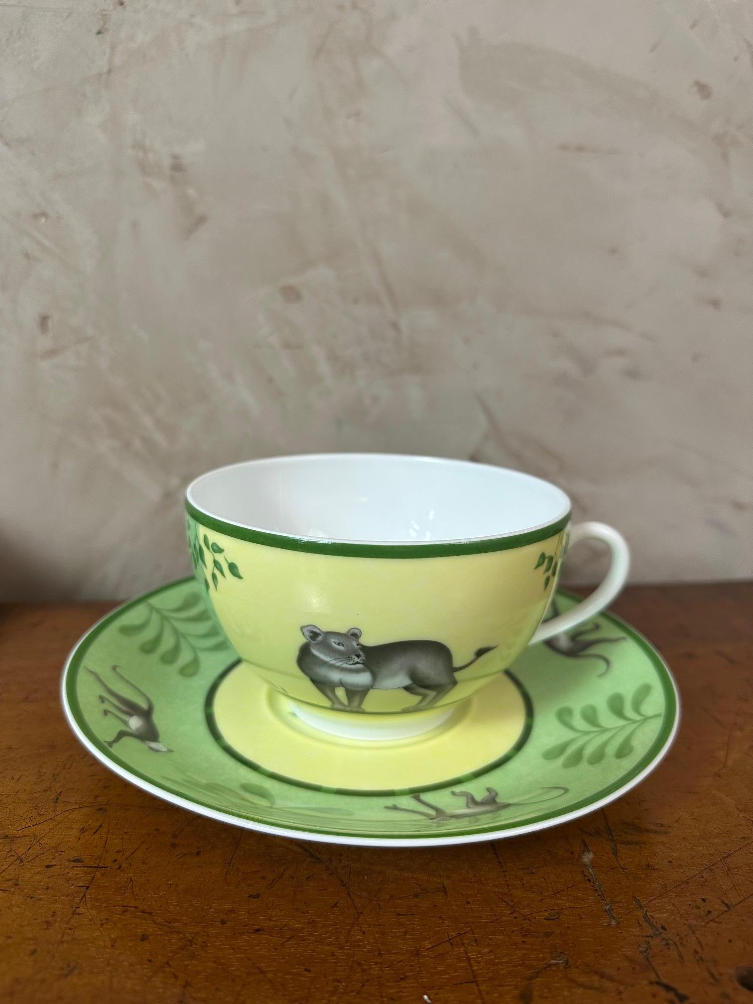 Porcelain 21st century Set of Four Tea Cups by Hermes