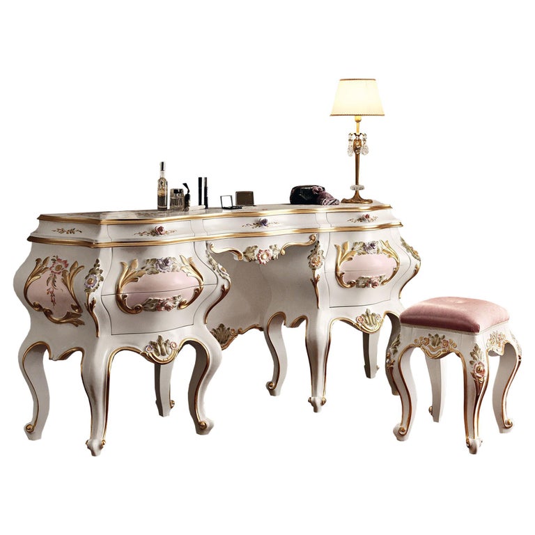 knee length dresses for ladies Traditional Classic Dressing Table and Mirror Set