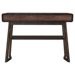 Console Shackleton du 21e siècle en bois de noyer