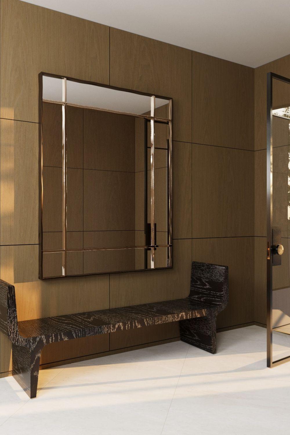 21st Century Sharp Mirror, in Carved Oxidized Bronze, by Duistt

The SHARP mirror, crafted with great attention to detail, is a sophisticated piece with understated but luxurious details in an effortless outstanding style. It is constructed of