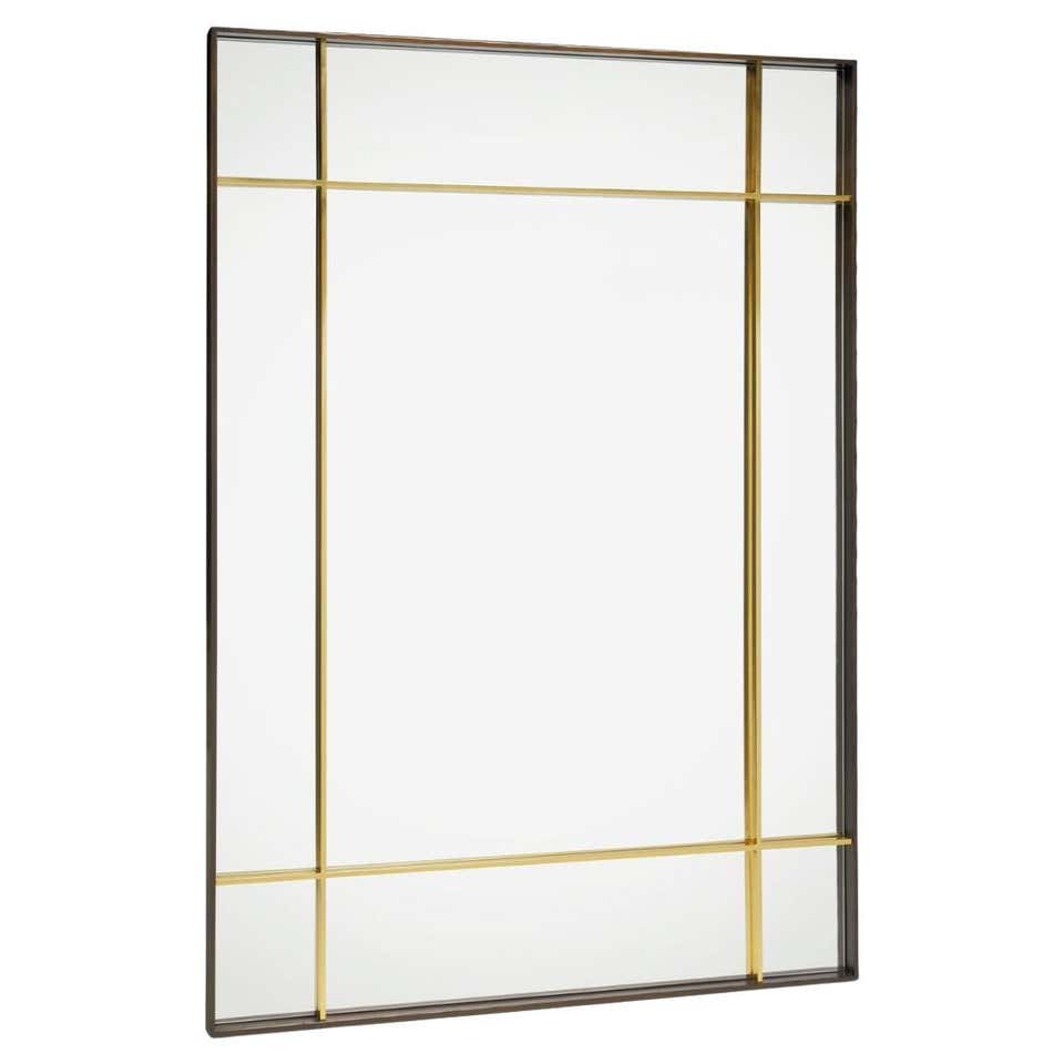 Sharp Mirror 21st Century Geometry Mirror, in Ebonized Sikomoro Wood, by Duistt For ...