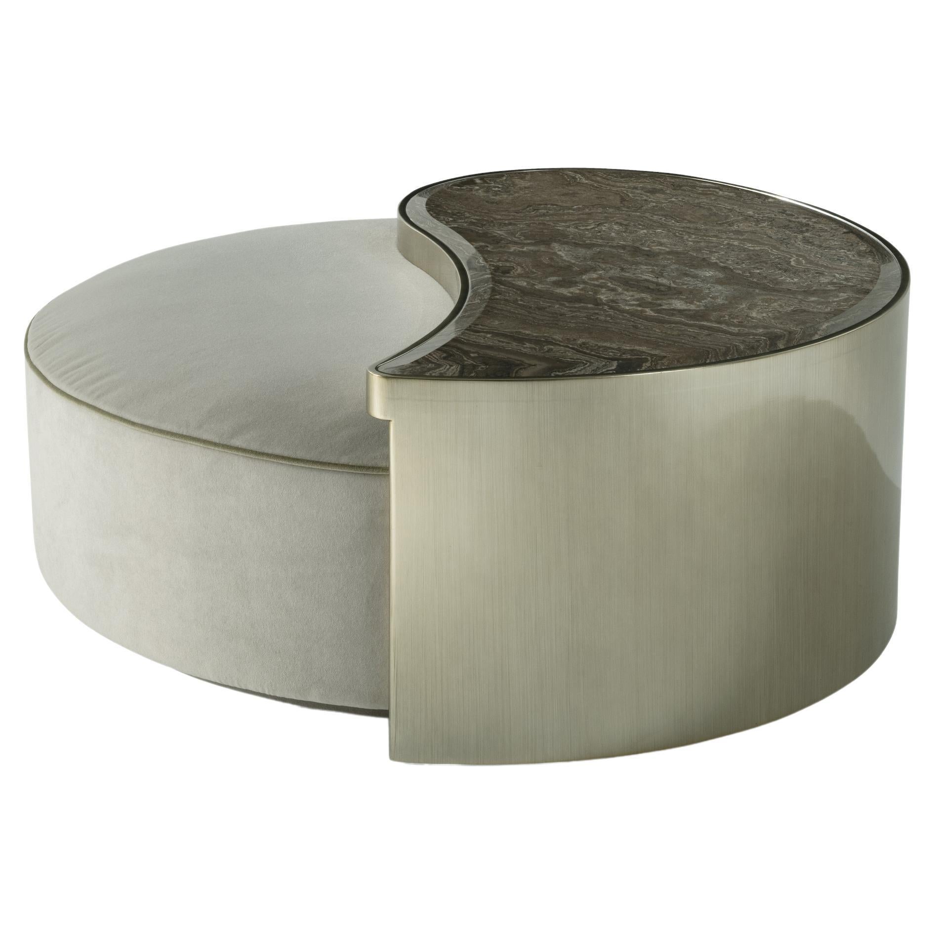 21st Century Sharp Pouf with Table in Metal and Velvet by Etro Home  Interiors For Sale at 1stDibs