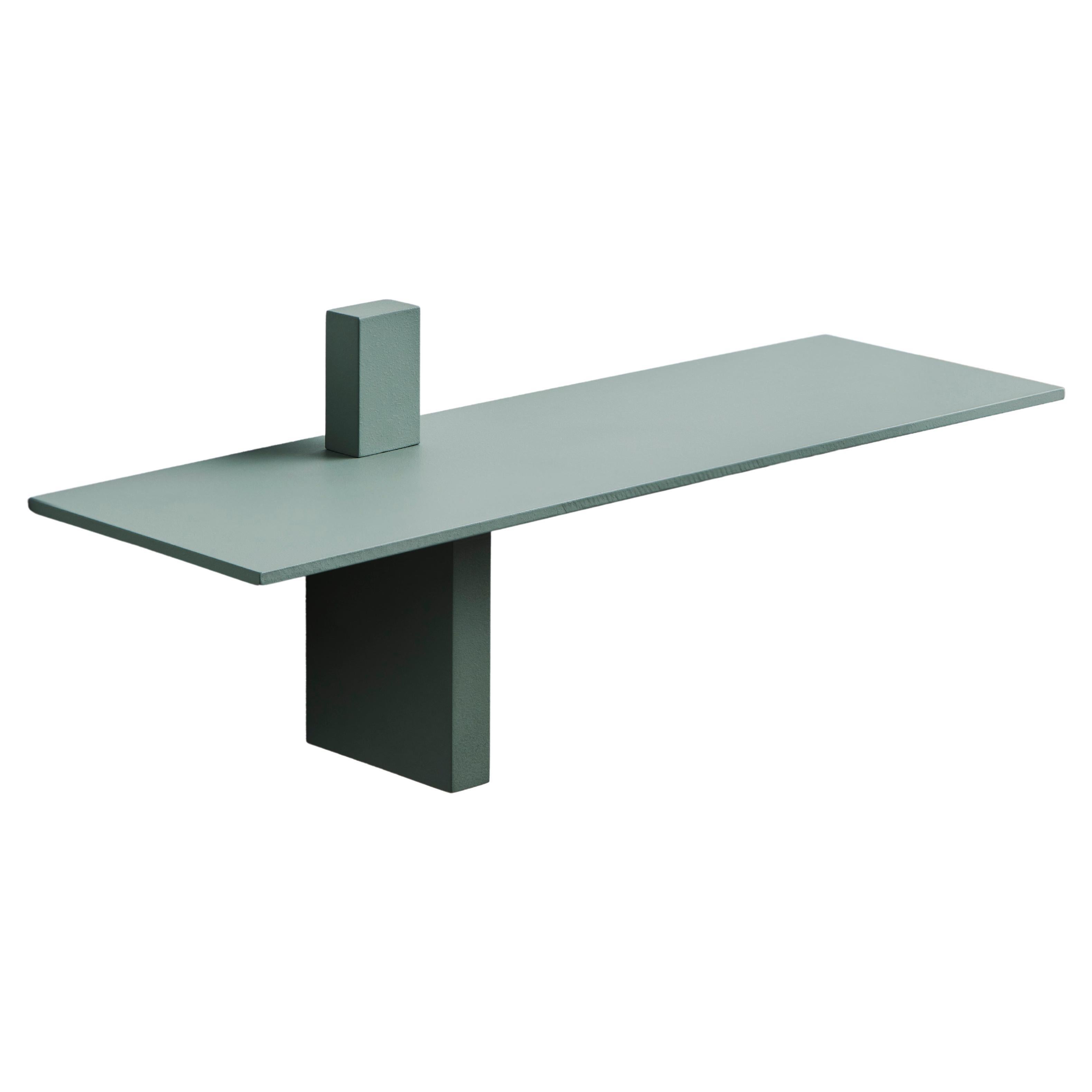 21st Century Shelf Recycled Aluminum Handmade in Cement Grey by Atelier Ferraro