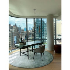 21st century Shimmering Round Luxury Bronze Ecru Rug by Deanna Comellini Ø 200cm