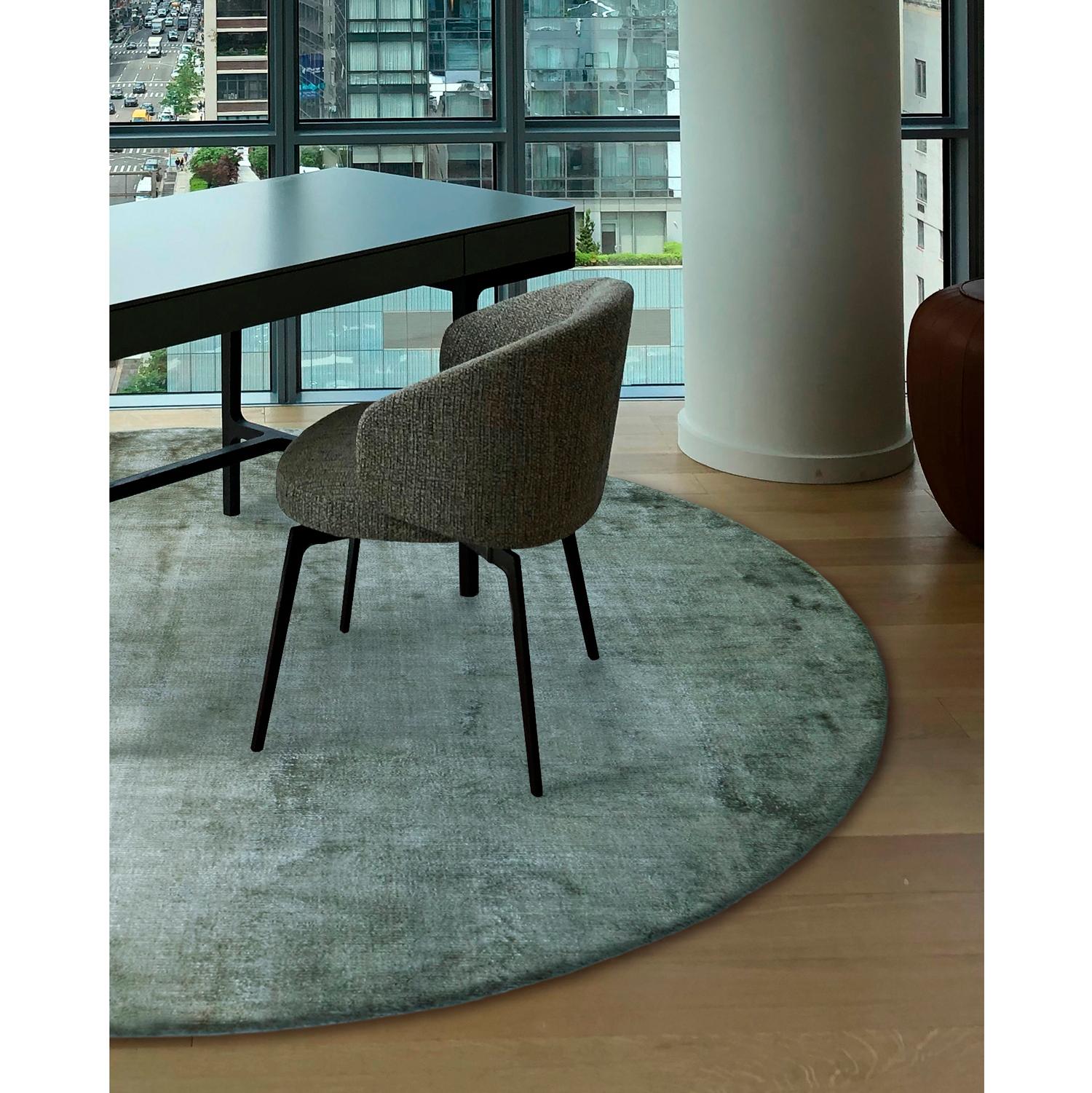 Modern 21st century Shimmering Round Luxury Bronze Ecru Rug by Deanna Comellini Ø 200cm For Sale