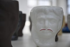 21st Century, Sicilian Moor' Head Design, Ceramic Vases, Made in Italy Handmade