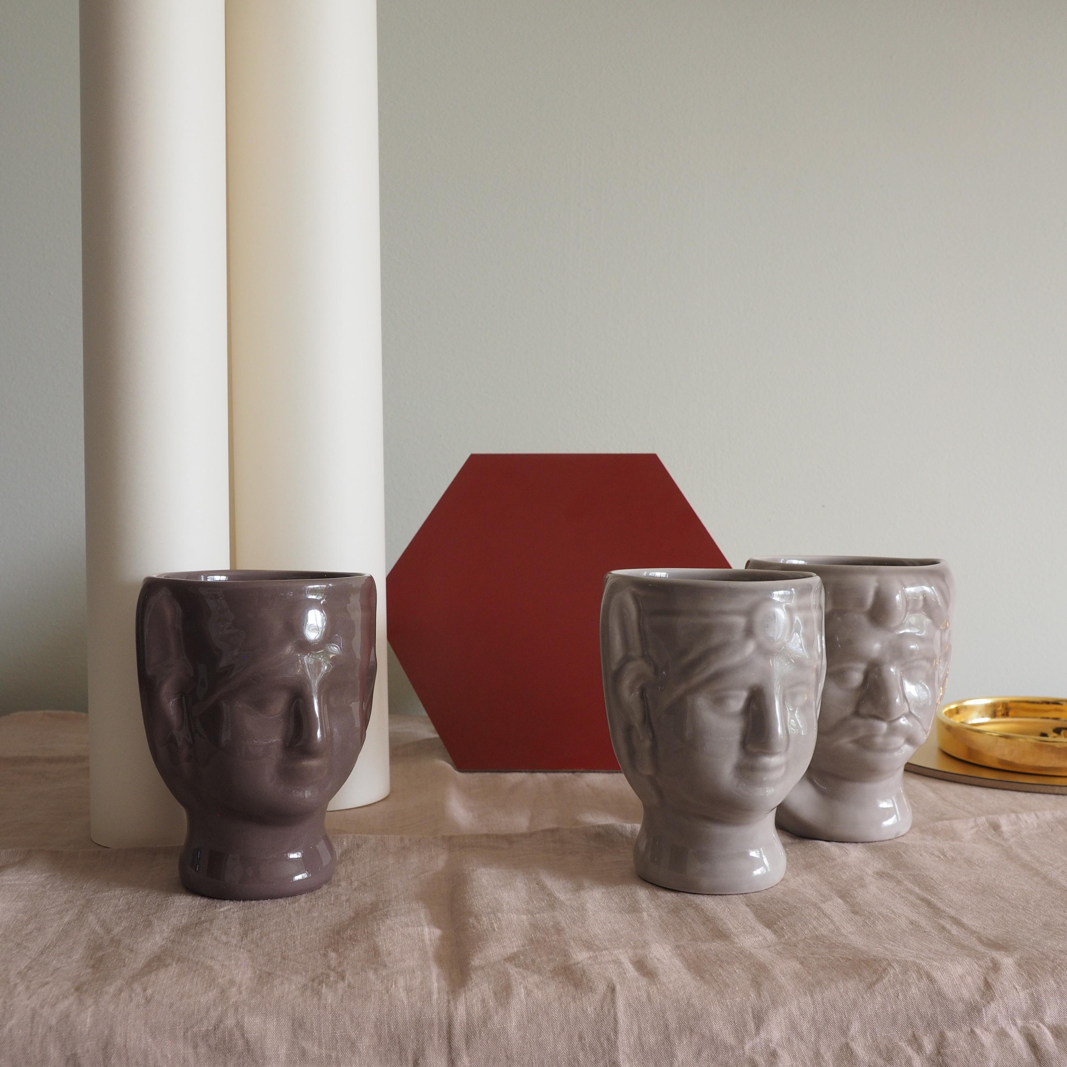 Italian 21st Century, Sicilian Moor' Head Design, Ceramic Vases, Made in Italy Handmade For Sale