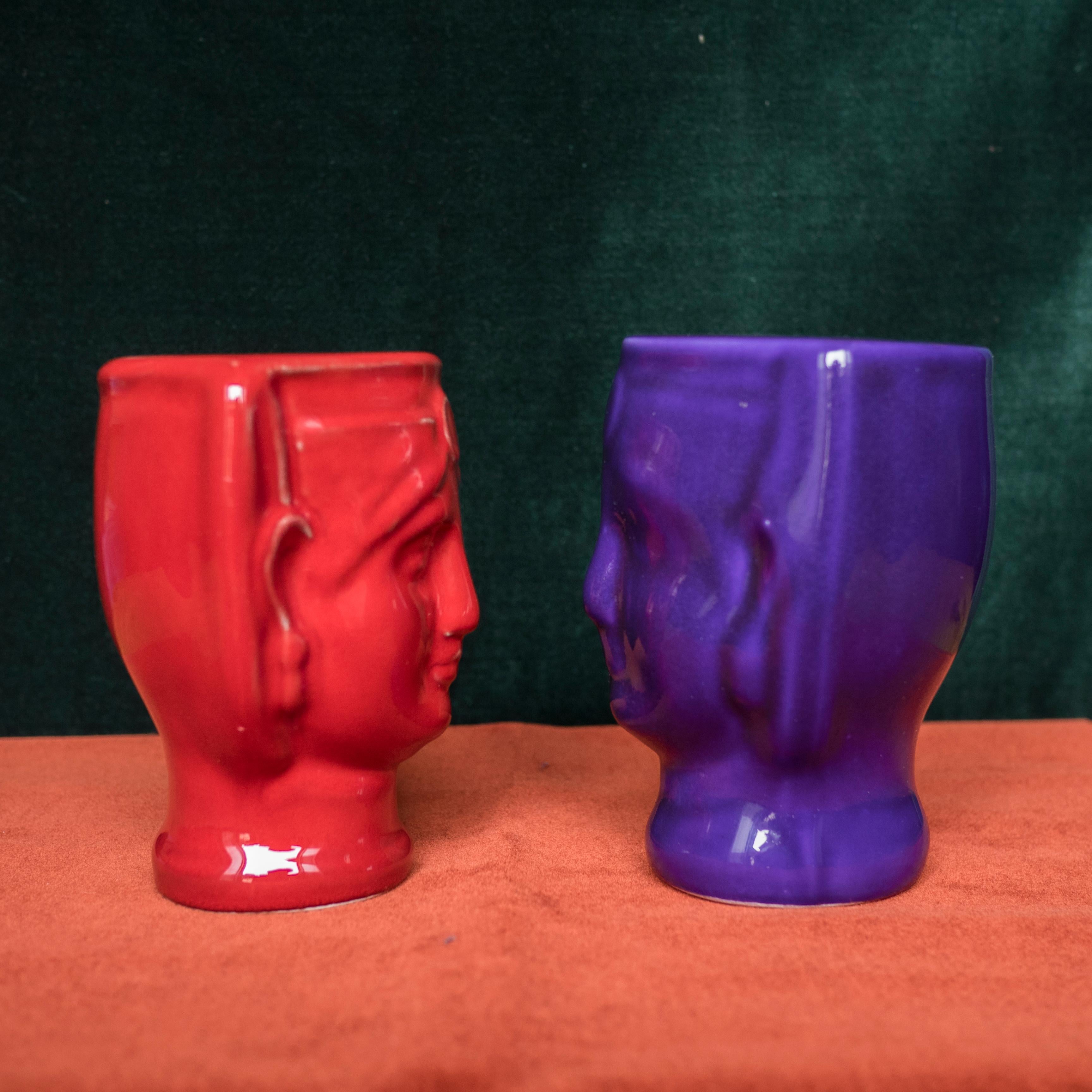 Keramikvasen mit sizilianischem Moorkopf-Design, 21. Jahrhundert, handgefertigt in Italien (Handgefertigt) im Angebot