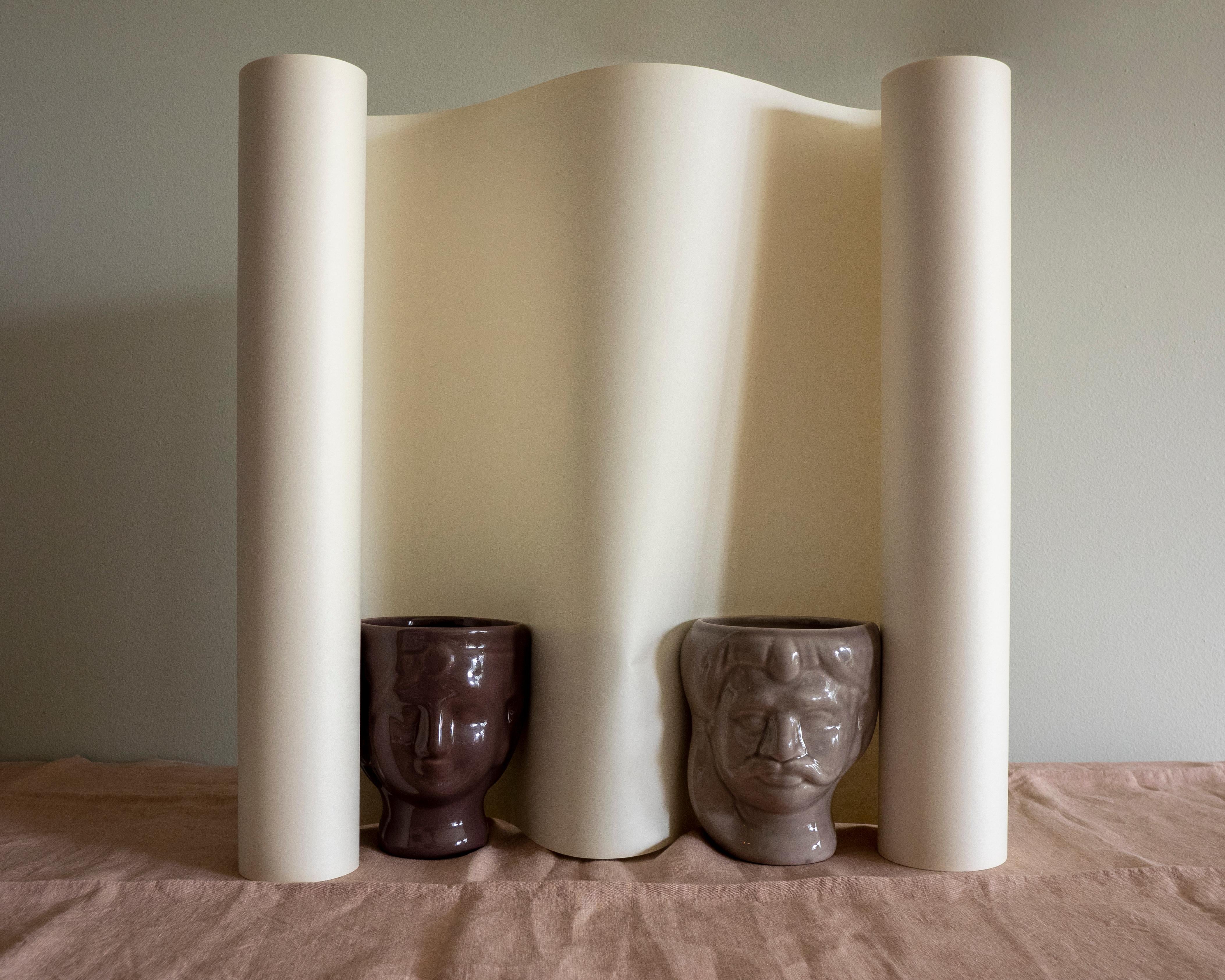 italien 21e siècle, design sicilien de tête de moor, vases en céramique, fabriqués à la main en Italie en vente