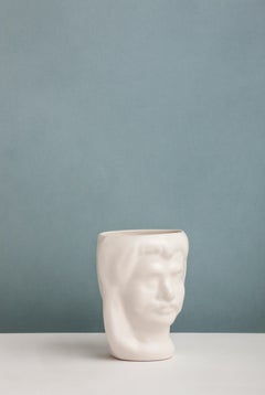 21st Century, Sicilian Moor's Head Design Ceramic Vase Handmade Made in Italy