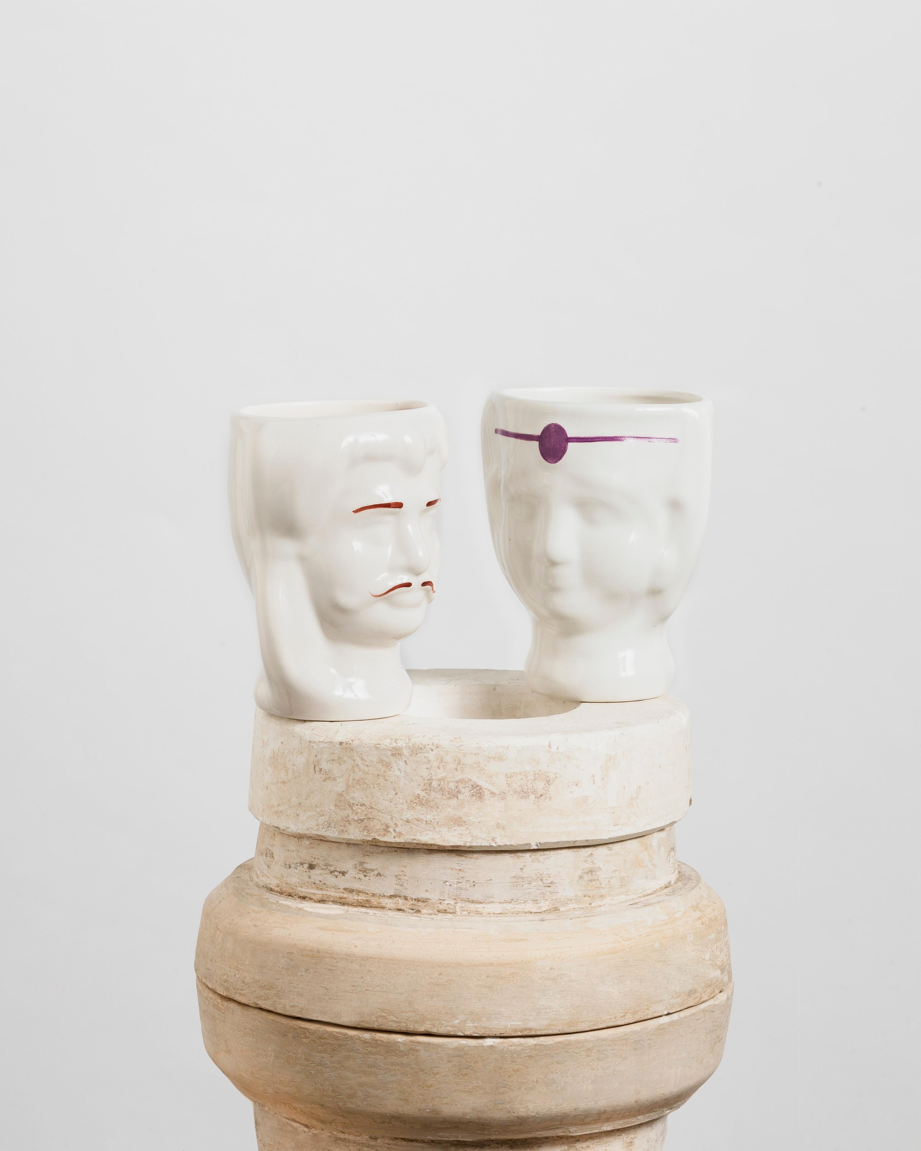 Keramikvase mit sizilianischem Moorkopf-Design, handgefertigt in Italien, 21. Jahrhundert (Moderne) im Angebot