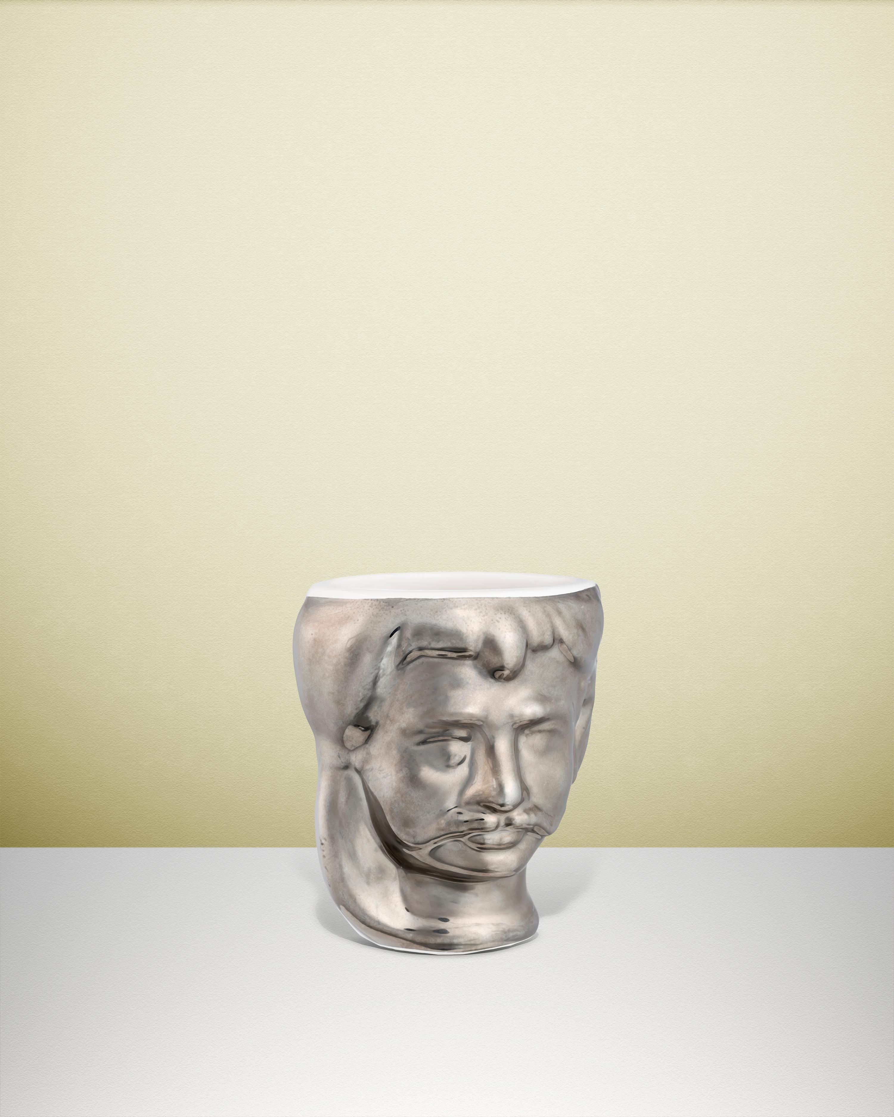 Modern 21st Century, Sicilian Moor's Head Design Ceramic Vase Handmade Made in Italy For Sale