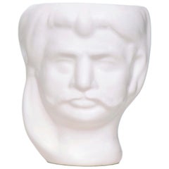 21st Century, Sicilian Moor's Head Design Ceramic Vase Handmade Made in Italy