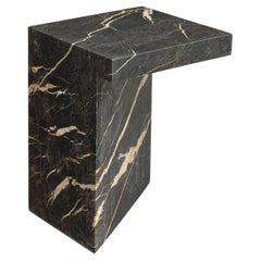 Black Marble Side Table Imbalance by Hervé Langlais for Galerie Negropontes