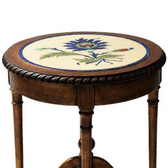 21st Century Side Table Lapis Jade Onyx Semi Precious Inlay Mosaic Rosewood