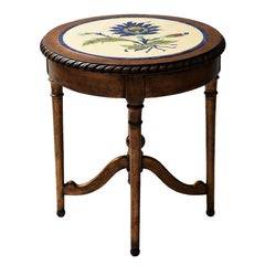 Table d'appoint du 21e siècle en lapis-jade, onyx, onyx semi-précieux et mosaïque de bois de rose incrustée