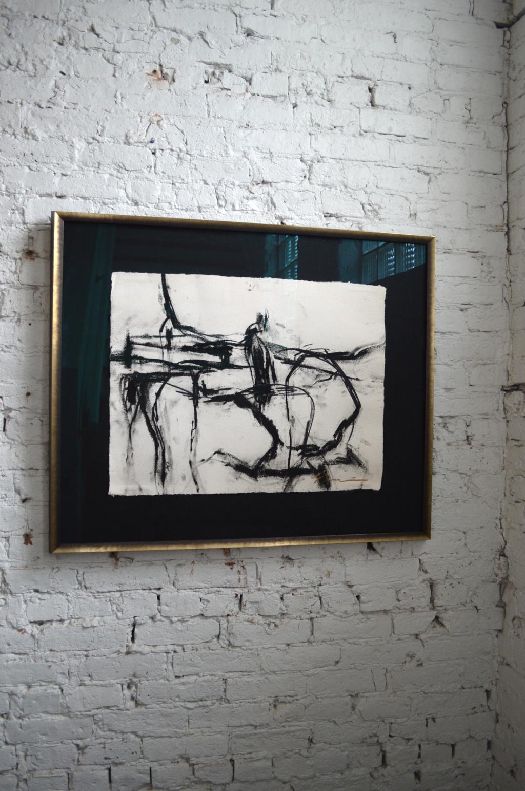 21st century signed painting by artist Francine Turk framed in custom frame.
Francine Turk is a Chicago based fine artist with an incredible roster of collectors. She is most known for her work in charcoal nudes which were featured in the movie