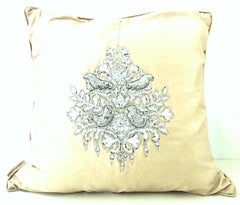 21st Century & NNew Silk and Swaorovski Crystal "Bird" Pillow by, Sivaana