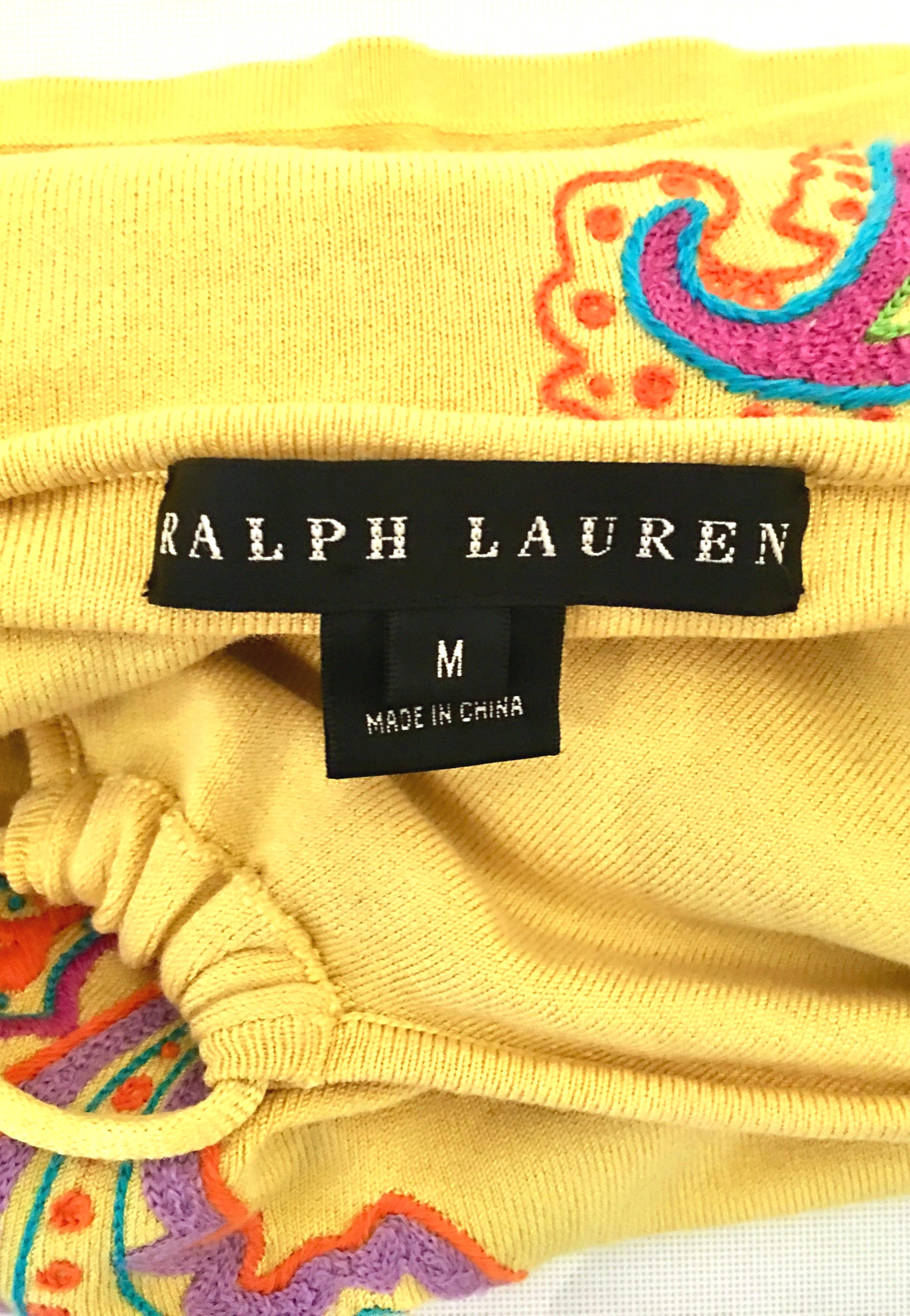 21st Century Silk Embroidered Halter Top By, Ralph Lauren For Sale 3
