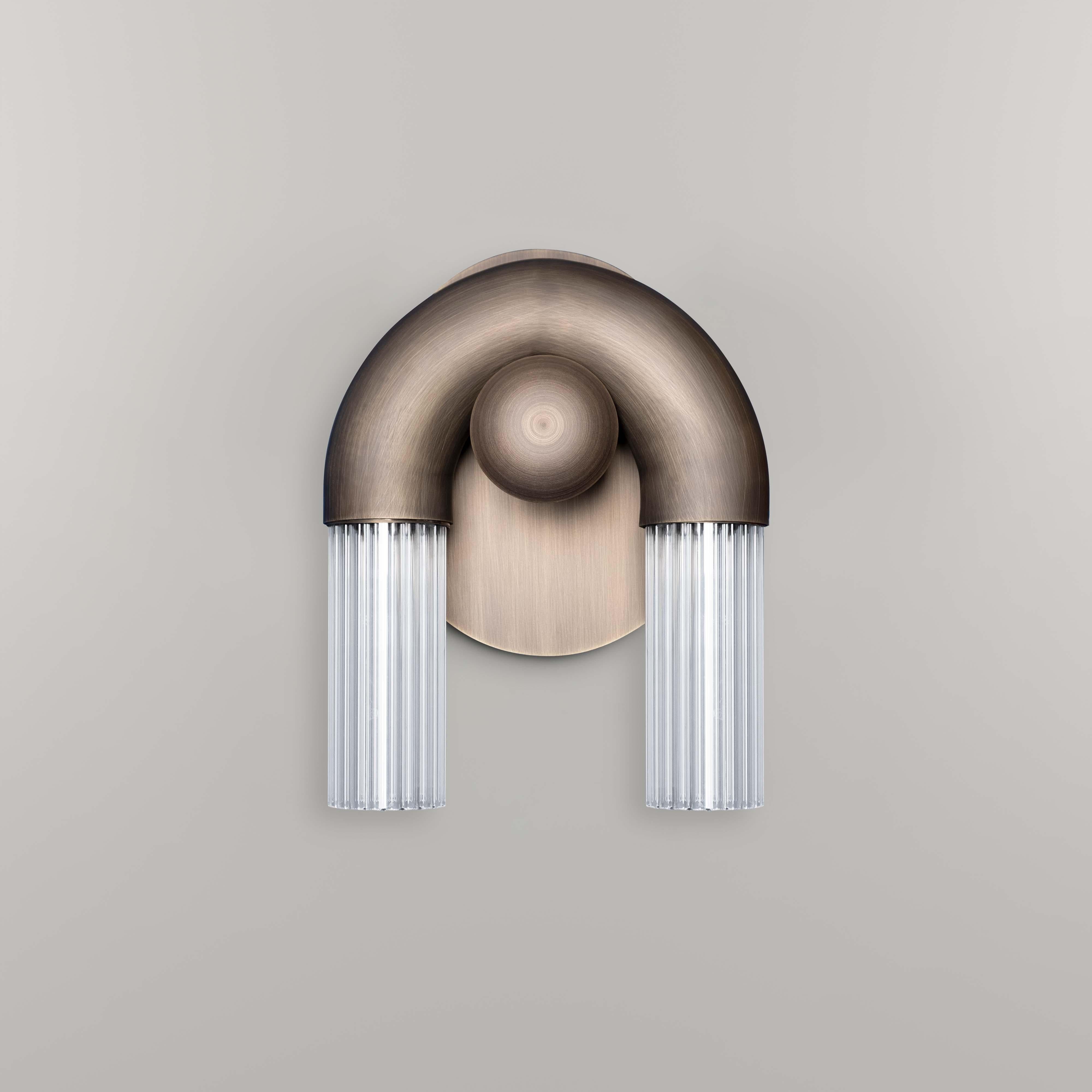 21st century Silo Wall Lamp Stainless Steel And Glass by Creativemary For Sale 1