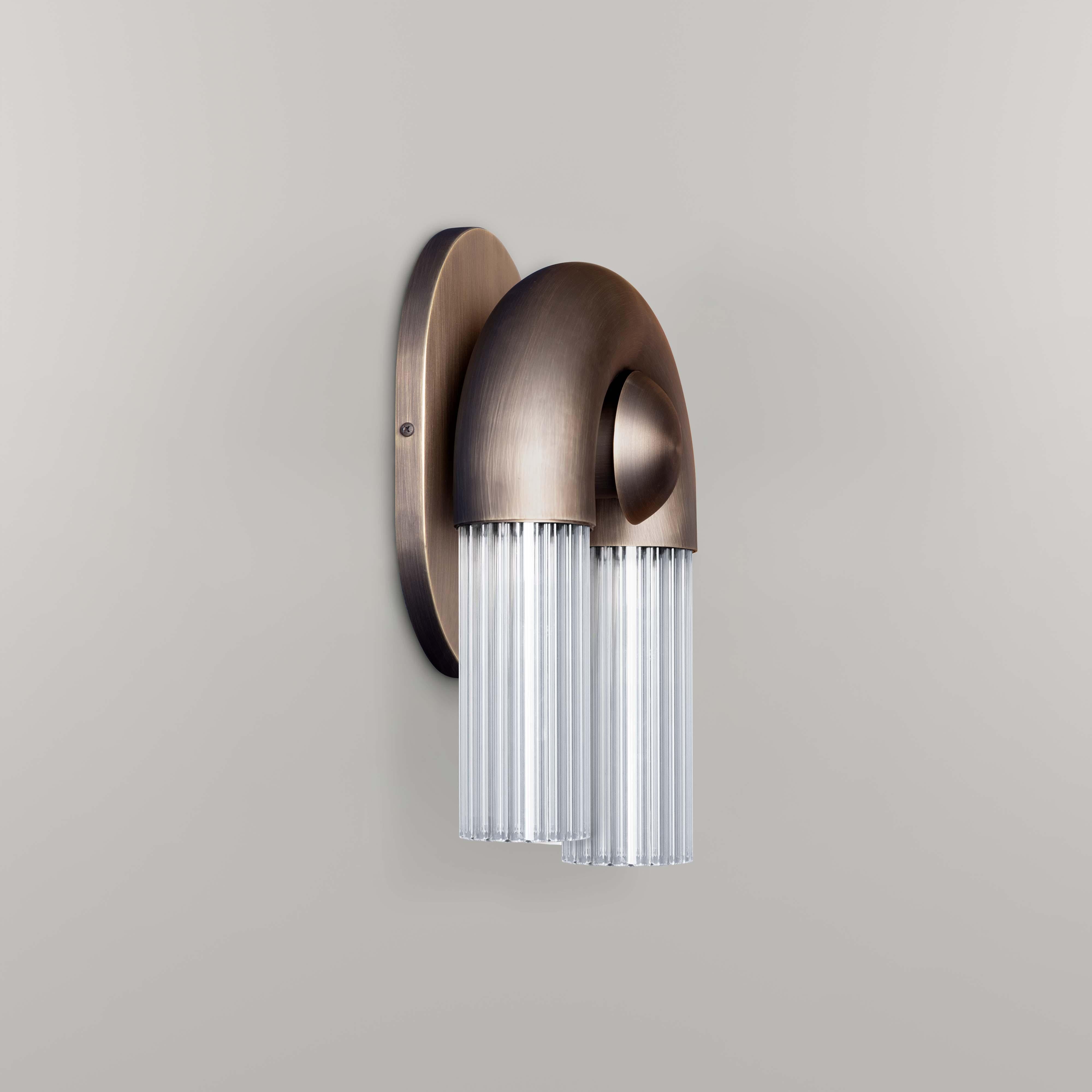 21st century Silo Wall Lamp Stainless Steel And Glass by Creativemary For Sale 2