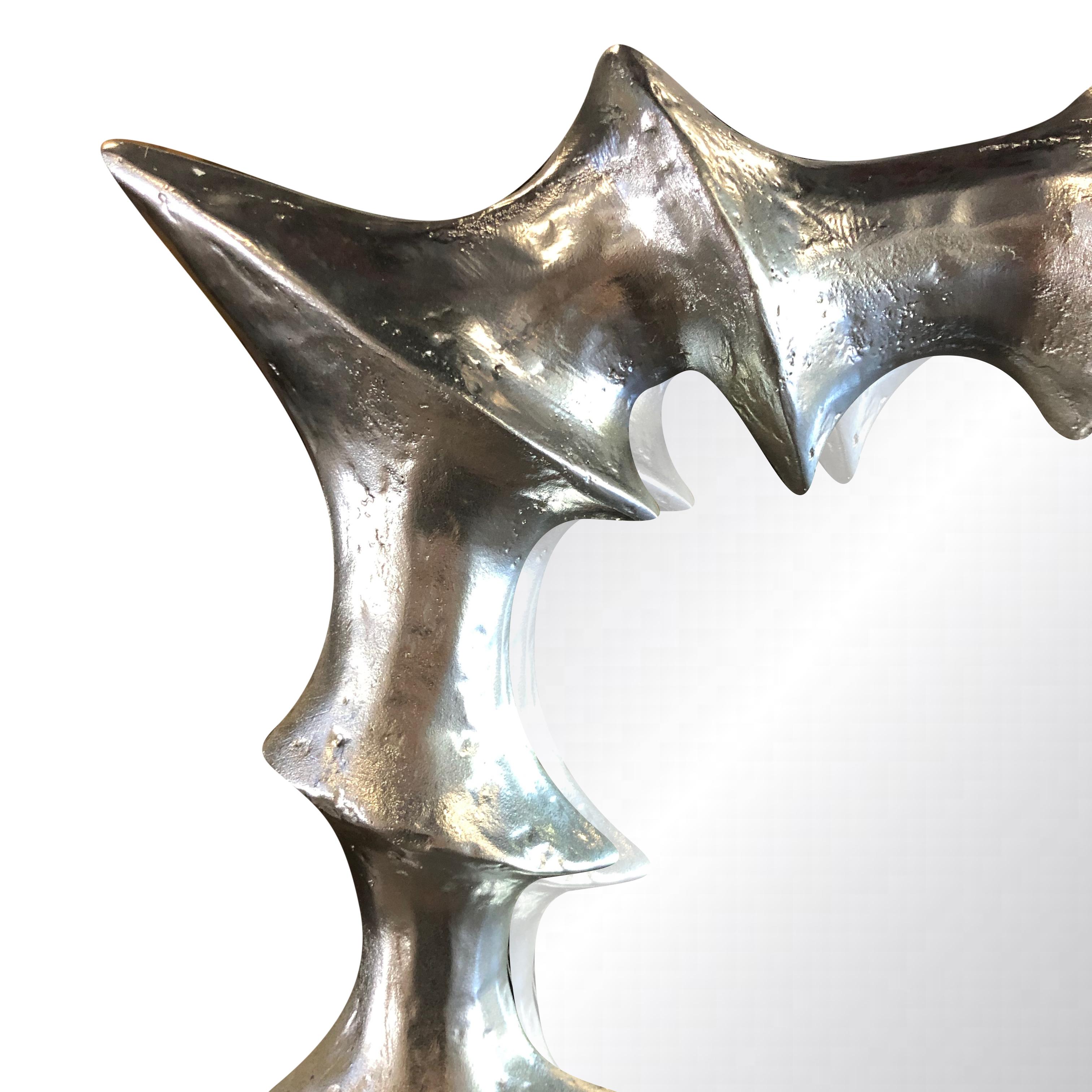 Français Miroir en métal argenté du 21ème siècle, Miroir Corentin - Décorations murales en vente