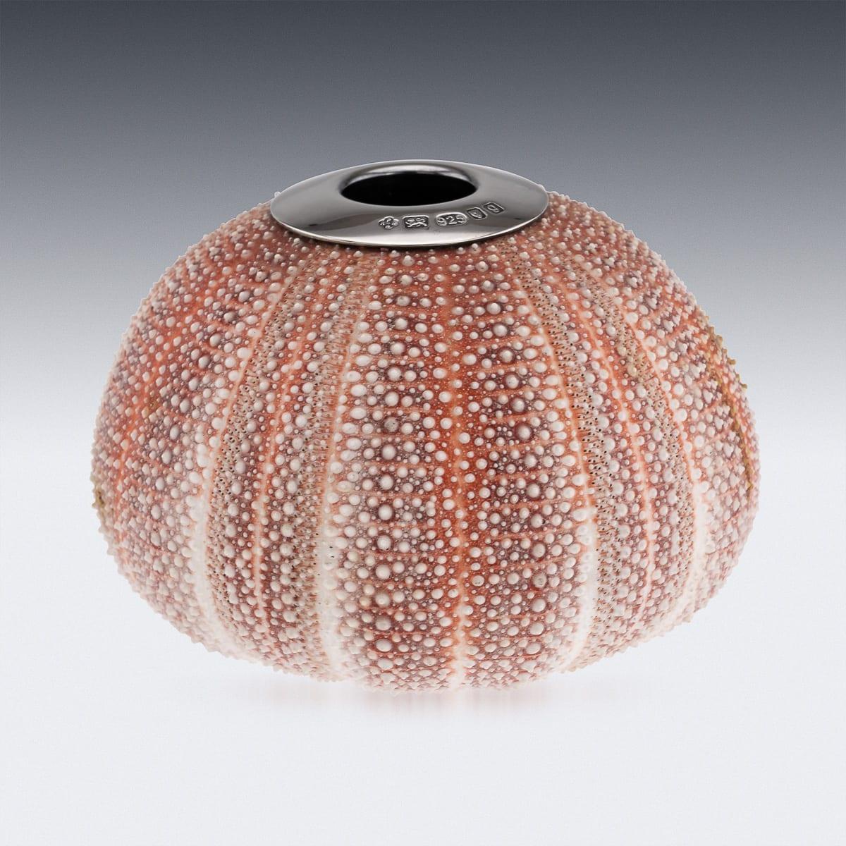 British 21st Century Silver-Mounted Sea Urchin Match Striker, London C.2006 For Sale