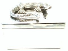 21st Century Silver Plate Sculptural "Lizard" Lidded Box