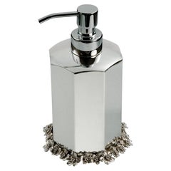 21st Century silvered brass liquid soap dispenser 