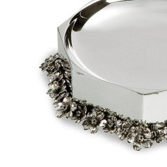 21st Century silvered brass soap dish