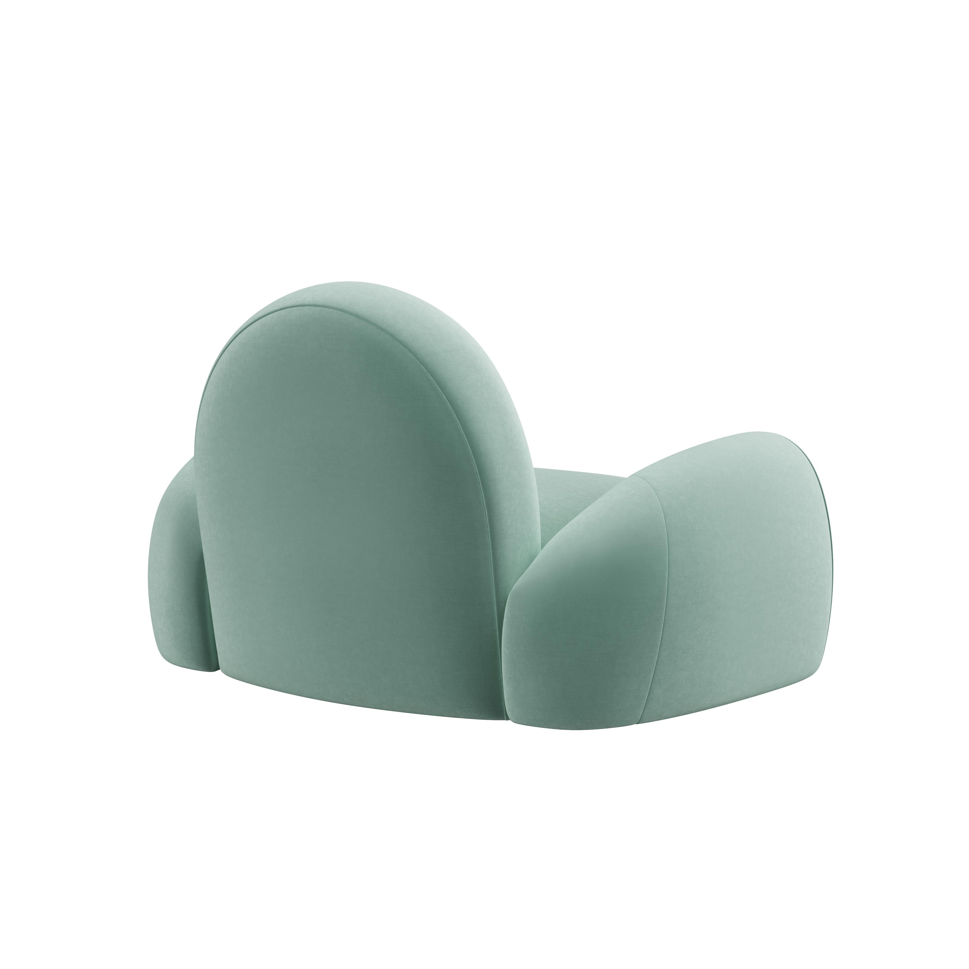 XXIe siècle et contemporain Fauteuil modulaire Simone du 21e siècle en velours de coton par Ottiu en vente