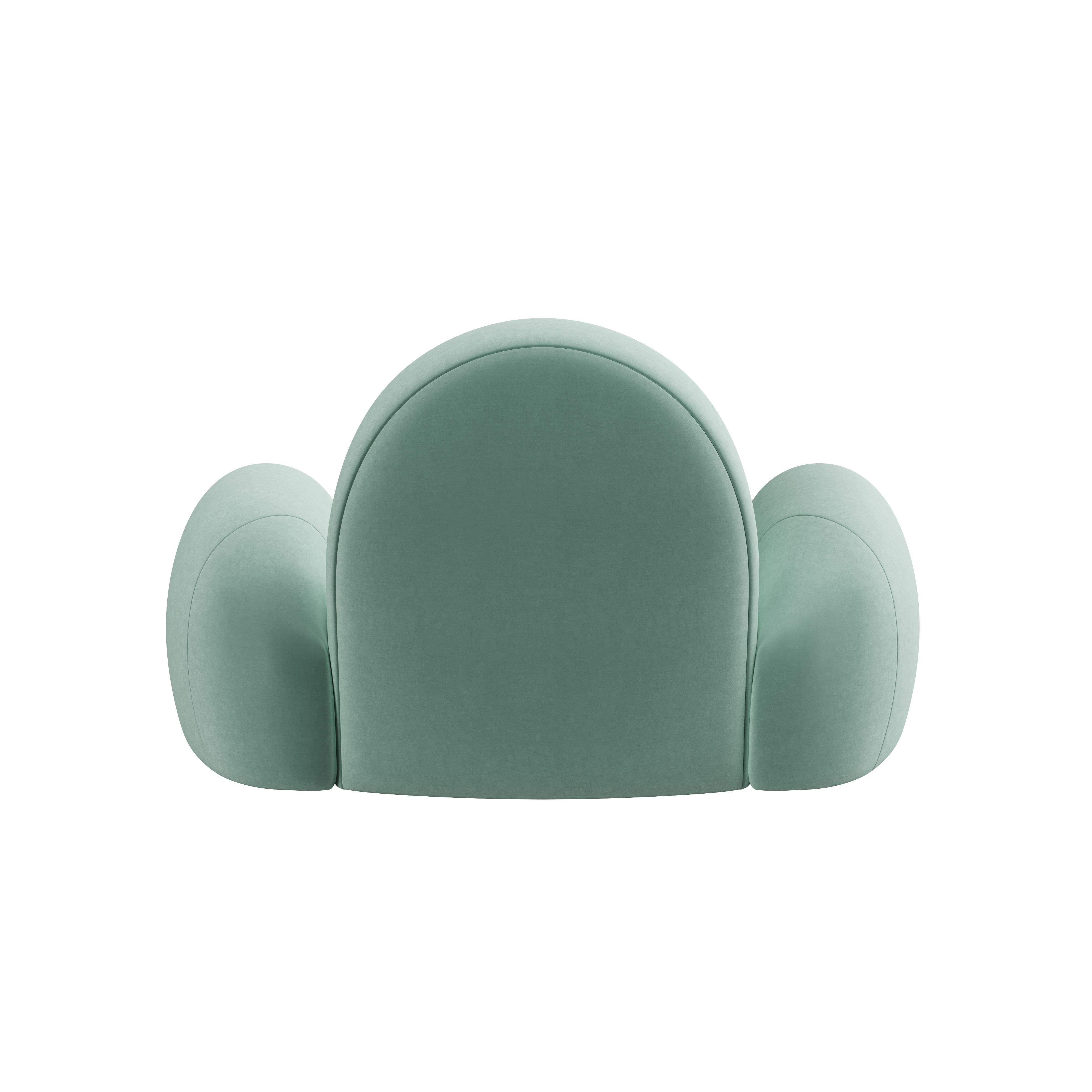 Velours Fauteuil modulaire Simone du 21e siècle en velours de coton par Ottiu en vente