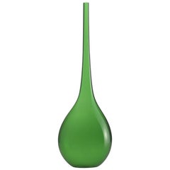 21st Century Single-Flower Green Pine Murano Glass Vase Bolla by Nason & Moretti