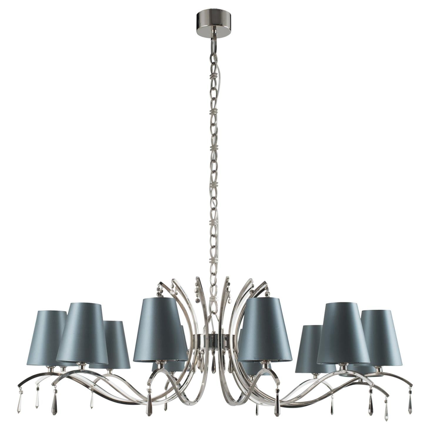 21st Century Sinuosa Nickel Chandelier by Patrizia Garganti